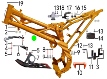 Подбор запчастей Рама MX 125 (101190079, 101190080, 101190081) MX 125 BSE