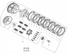 Подбор запчастей CLUTCH ASSY ZS172FMM-3A (CB250-F) [30.123.1500] 147 Двигатели