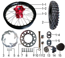 Подбор запчастей Колесо заднее Z3 2022 19/16 USB (101210039) Z3 BSE