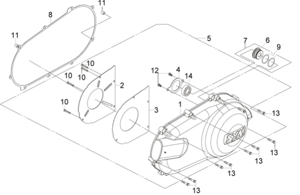 Крышка вариатора