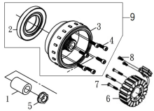 Подбор запчастей Генератор Двигатель Maxym TL 500 MaxSYM 500 SYM