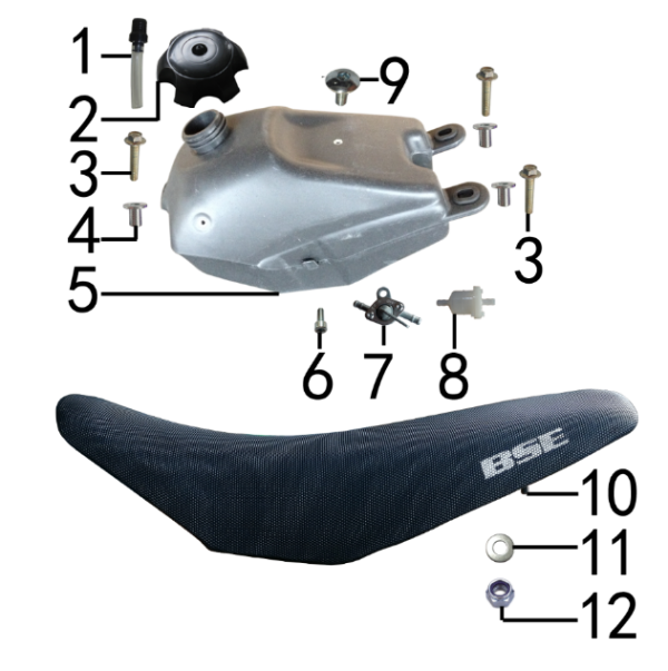 Бак топливный и седло