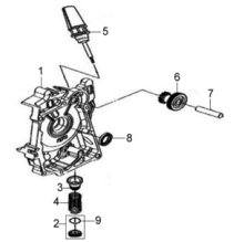 Подбор запчастей Правая крышка картера Двигатель Symphony SR-50 (AZ05W1-T) Symphony SR-50 SYM