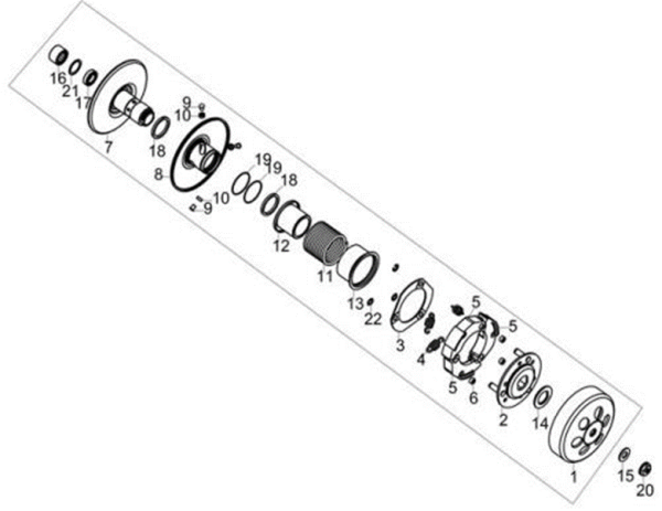 Ведомый шкив в сборе