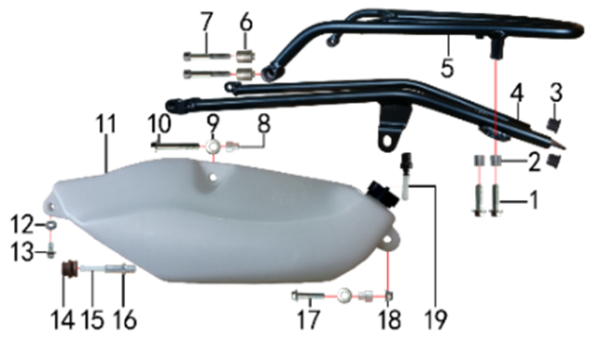 Багажник и дополнительный топливный бак