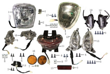 Подбор запчастей LIGHT AND SPEEDMETER S9 Motosuper