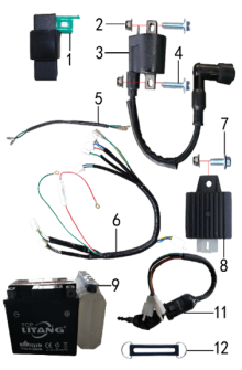 Подбор запчастей Электрика PH10L 125 ZS (101190071) 2022 PH 125E BSE