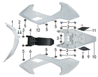 Подбор запчастей Облицовка MXS 125 17/14 (101131000) MXS 125 BSE