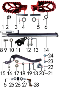 Подбор запчастей Подставка и подножки Z10 BSE