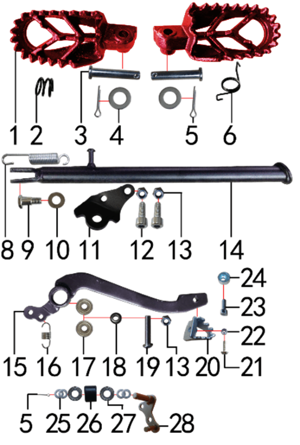 Подставка и подножки