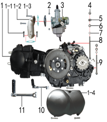 Подбор запчастей Двигатель PH10L 125 ZS (101190071) 2022 PH 125E BSE