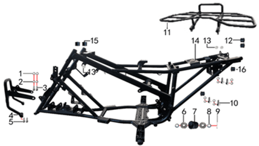 Подбор запчастей Рама XT-1 (SA110) (150020002) XT-1 BSE