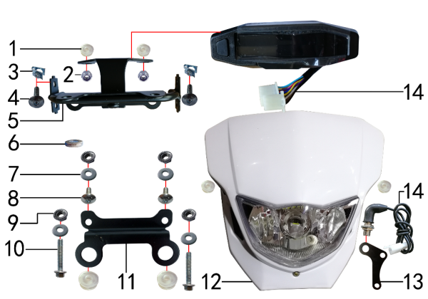 Фара и приборная панель