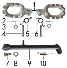 Подбор запчастей Подножки и подставка PH02Y (101055000, 101055001, 101055002, 101055003) NEW ERA NEW ERA BSE