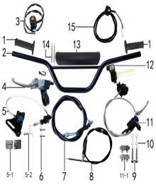 Подбор запчастей Руль и тормоза PH10L 125 ZS (101190082) PH 125E BSE
