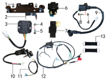 Подбор запчастей Электрика XT-1U (150021000, 150021001, 150021002, 150021003) XT-1U BSE