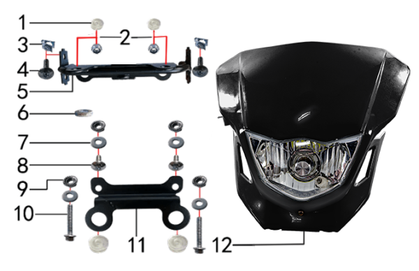Фара и приборная панель