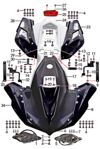 Подбор запчастей Облицовка XT-1 (SA110) (150020002) XT-1 BSE