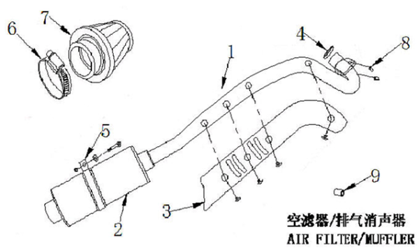 Воздушный фильтр / глушитель