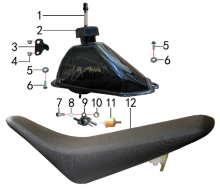 Подбор запчастей Бак и седло XT-1U (150021000, 150021001, 150021002, 150021003) XT-1U BSE