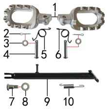 Подбор запчастей Подставка и подножки MXH 150 17/14 (101131003) MXH 150 BSE