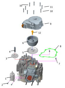 Подбор запчастей Левая крышка двигателя TYX250-SR Двигатели