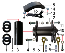 Подбор запчастей Ступица задней оси XT-1U (150021000, 150021001, 150021002, 150021003) XT-1U BSE