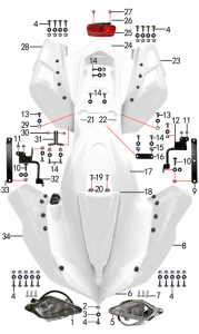 Подбор запчастей Облицовка XT-1 (SA110) (150020003) XT-1 BSE