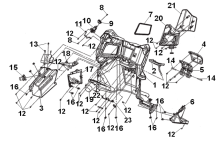 Подбор запчастей Облицовка передней стенки Рама JoyRide 300 LJ30W1-EU JoyRide 300 SYM