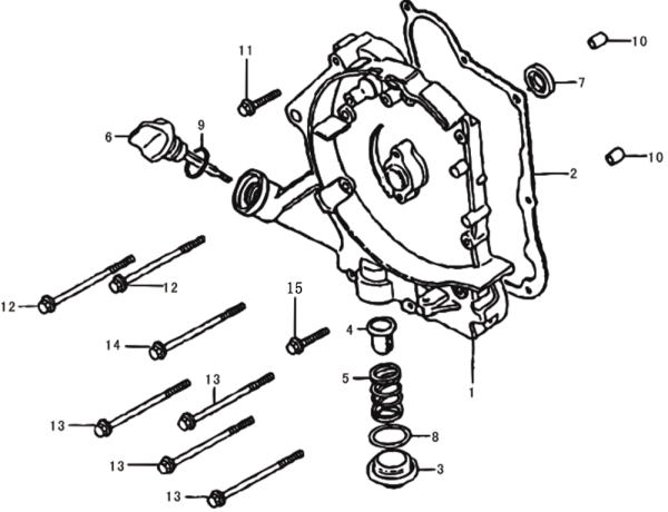 Правая крышка картера