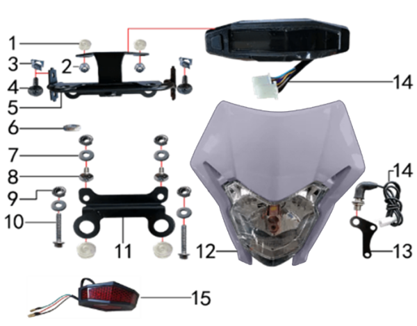 Фара и приборная панель