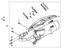 Подбор запчастей Выпускная система Кузов/электрика (старый каталог) Crox 125 SYM