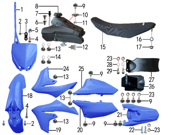 Облицовка синяя