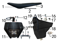 Подбор запчастей Фара, бак и седло T5 (X5) (101411005) T5 BSE