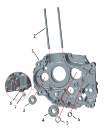 Подбор запчастей Картер двигателя правый TYX250-SR Двигатели