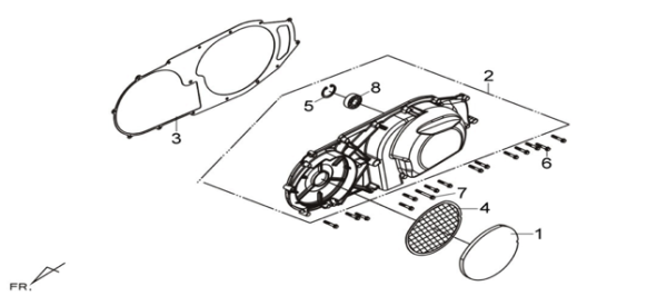 Левая крышка картера
