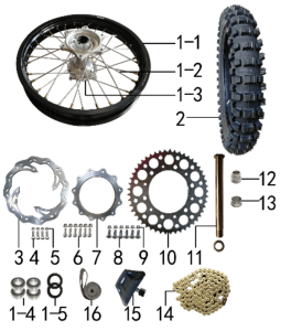 Подбор запчастей Колесо заднее T7 SPORT (101413001) T7 BSE