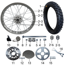 Подбор запчастей Колесо заднее Z2L 21\18 (101240049) Z2L BSE