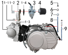 Подбор запчастей Двигатель PH09D CORE 125 (101160020, 101160021) Core SSSR