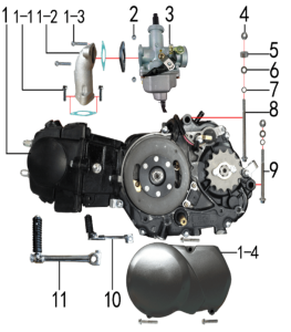 Подбор запчастей Двигатель PH10L 125 ZS (101190071) 2022 PH 125E BSE