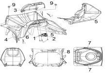 Подбор запчастей Облицовка центральная Кузов/электрика Maxym TL 500 MaxSYM 500 SYM