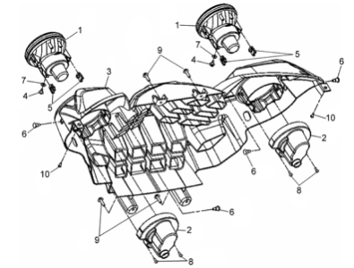 Подбор запчастей Головной свет Кузов/Электрика ATV 600 (UA60A-6) ATV 600 SYM