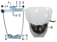 Подбор запчастей Фара MX 125 (101190079, 101190080, 101190081) MX 125 BSE