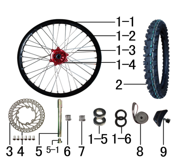 Переднее колесо