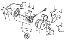 Подбор запчастей Генератор YX166FMM (CB250-C) Двигатели