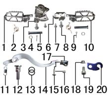 Подбор запчастей Подножки M4 (101310017) с 2022 M4 BSE