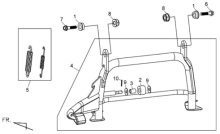 Подбор запчастей Подножки Кузов/Электрика MaxSYM 400i (LX40A1-6-L4A ) MaxSYM 400 SYM