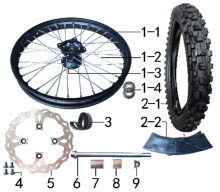 Подбор запчастей Колесо переднее PH09D CORE 125 (101160020, 101160021) Core SSSR