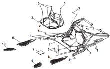 Подбор запчастей Облицовка пола Рама JoyRide 300 LJ30W1-EU JoyRide 300 SYM