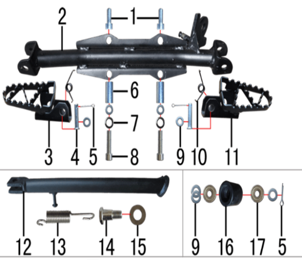 Подставка и подножки